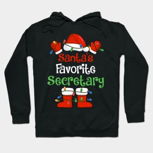 Santa's Favorite Secretary Funny Christmas Pajamas Hoodie